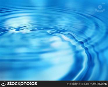 Bright blue abstract background with water round ripples pattern