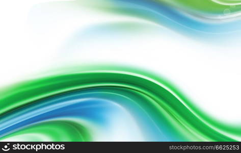 Bright blue and green modern futuristic background with abstract waves