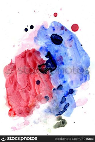 Bright blue and red painted textured as abstract background.