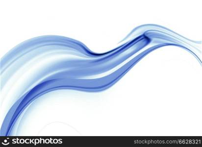 Bright blue and white modern futuristic background with abstract waves