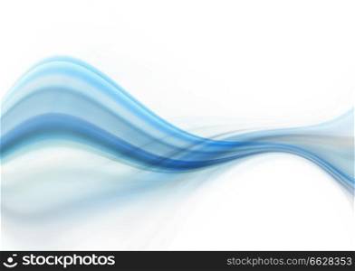 Bright blue and white modern futuristic background with abstract waves