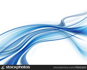 Bright blue and white modern futuristic background with abstract waves and gradient