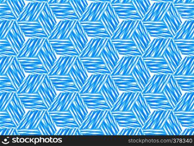 Bright blue background with abstract repeating pattern