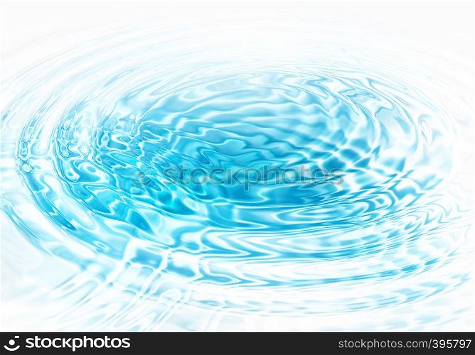 Bright blue background with abstract water concentric pattern