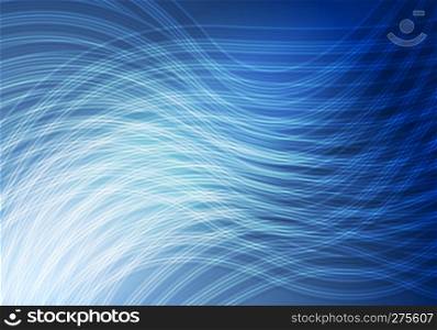 Bright blue curved lines background