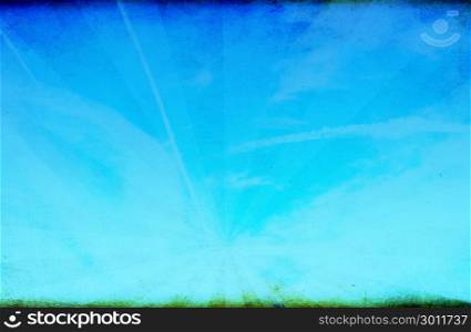 Bright blue grunge painted textured as abstract background.