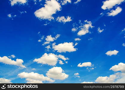 Bright blue sky in summer day