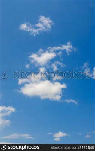 Bright blue sky in summer day