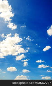 Bright blue sky in summer day