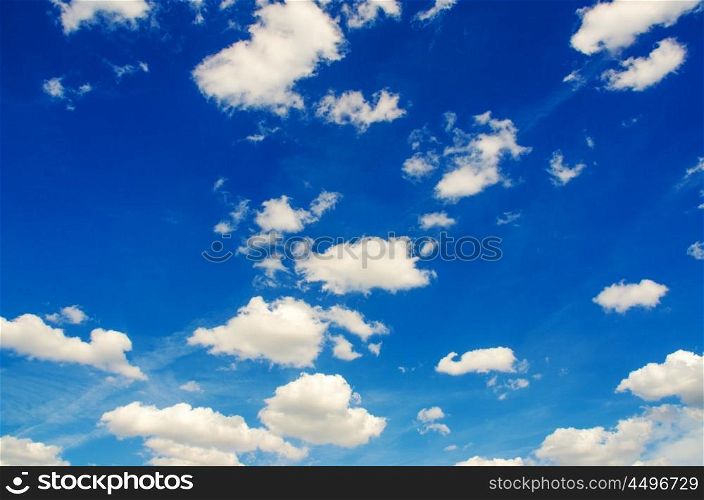 Bright blue sky in summer day