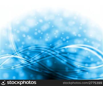 Bright blue wave design. Vector background