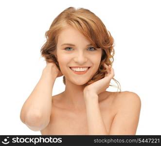 bright closeup portrait picture of beautiful teenage girl