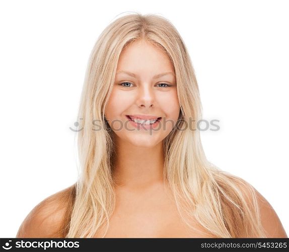 bright closeup portrait picture of beautiful teenage girl