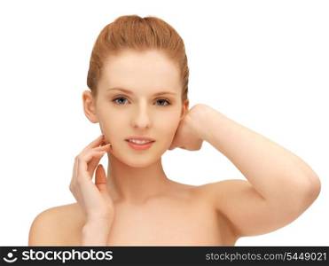 bright closeup portrait picture of teenage girl