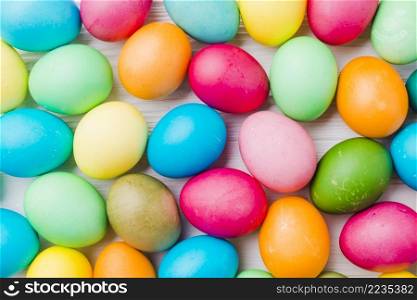 bright collection colored eggs