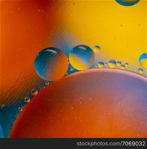 Bright cosmic abstraction with a lot of multicolored and different-sized circles.