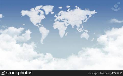 Bright dense clouds in the world shape