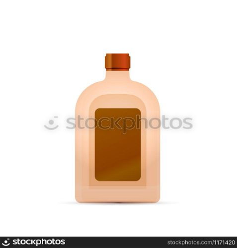 Bright glossy luxury tincture bottle isolated on white. Bright glossy luxury tincture bottle on white