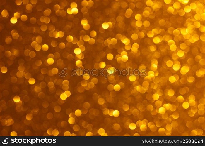 Bright golden lights bokeh background