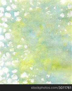 Bright green and yellow watercolor textured as abstract background.