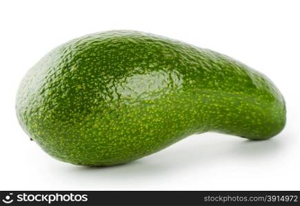 Bright green avocado isolated on white background