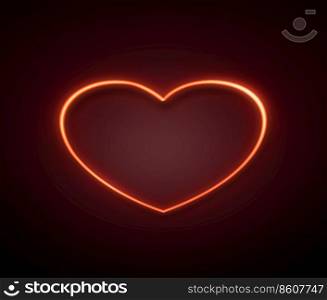 Bright hearts neon sign.Retro neon hearts sign on black background.Happy Valentine’s Day design elements are ready for your banner greeting card design. 3d render