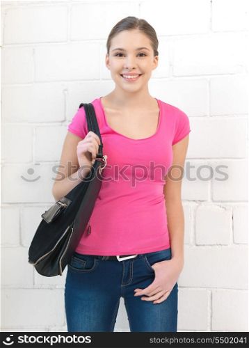 bright indoors picture of calm teenage girl