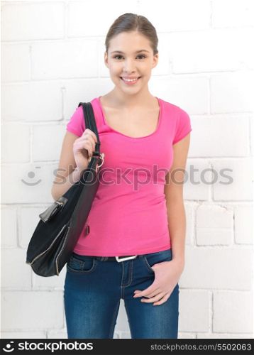 bright indoors picture of calm teenage girl