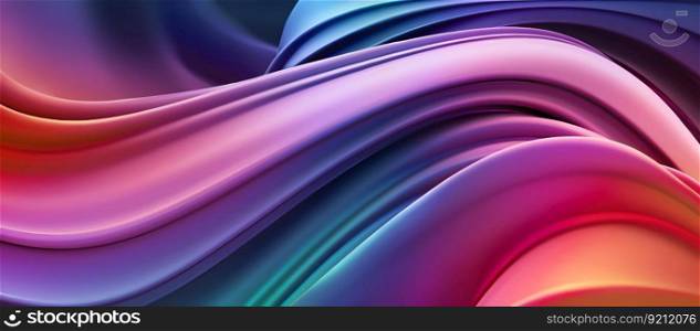 Bright Multicolored 3D Wave Closeup as a Background for Your Design Project. Bright Multicolored 3D Wave Background
