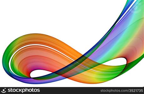 bright multicolored computer-generated abstraction over white background