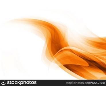 Bright orange and white modern futuristic background with abstract waves