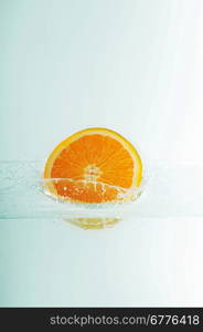 bright orange falls in cold water