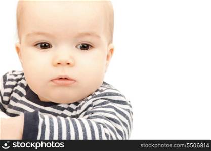 bright picture of adorable baby over white&#xA;