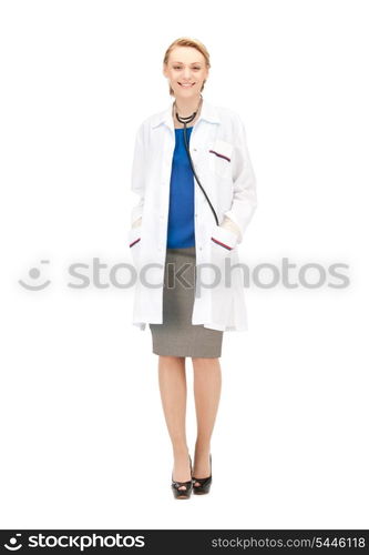 bright picture of an attractive female doctor