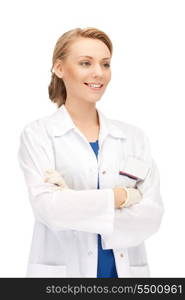 bright picture of an attractive female doctor