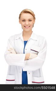 bright picture of an attractive female doctor