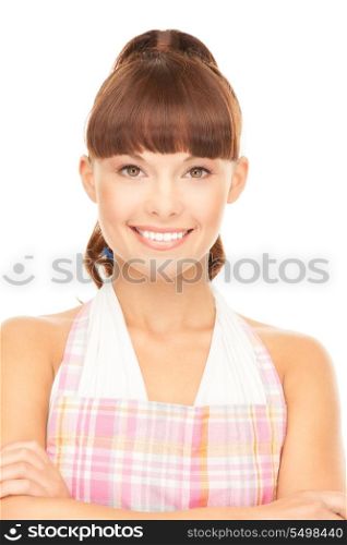 bright picture of beautiful housewife over white&#xA;