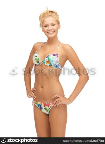 bright picture of beautiful woman in bikini