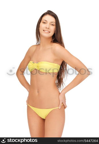 bright picture of beautiful woman in bikini