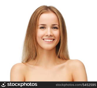 bright picture of beautiful woman with long hair