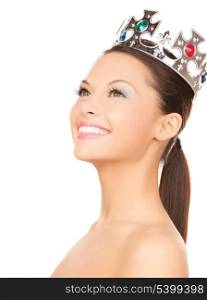 bright picture of beautiful woman with the crown