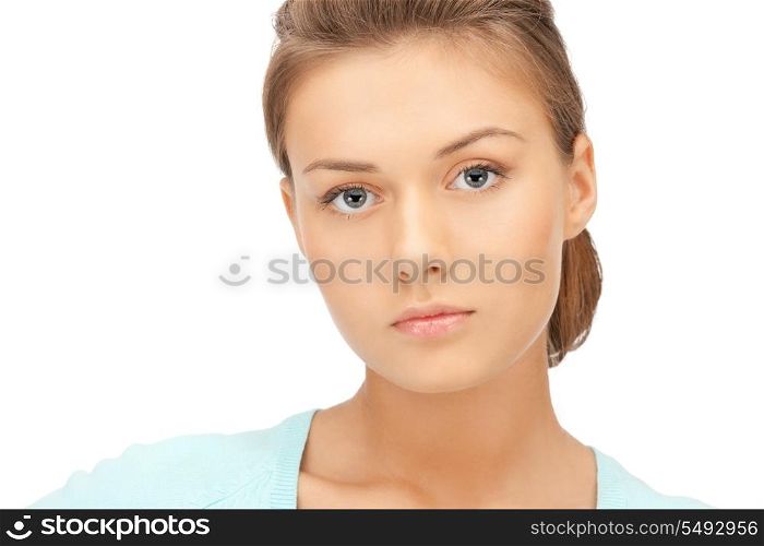 bright picture of calm and friendly woman