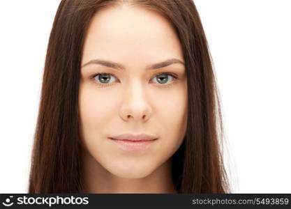 bright picture of calm and friendly woman.