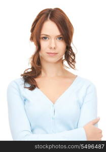 bright picture of calm and friendly woman