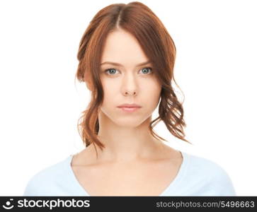 bright picture of calm and friendly woman