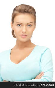 Bright picture of calm and friendly woman