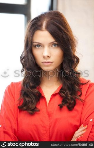 bright picture of calm and relaxed woman