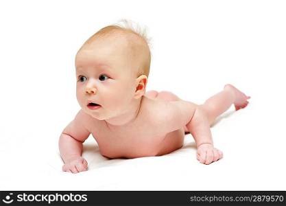 Bright picture of crawling baby