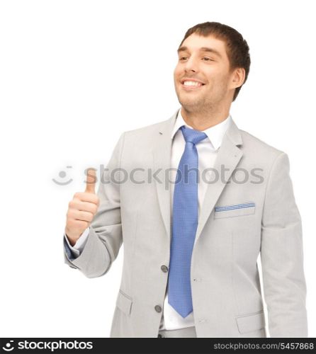 bright picture of handsome man with thumbs up