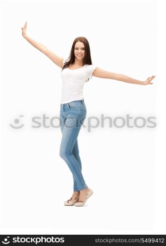 bright picture of happy and carefree teenage girl